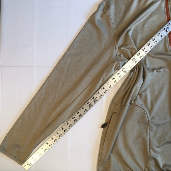 Aspen Tan & Orange Quarter-Zip Pullover with Front Zip Pockets Size L - Picture 5 of 10